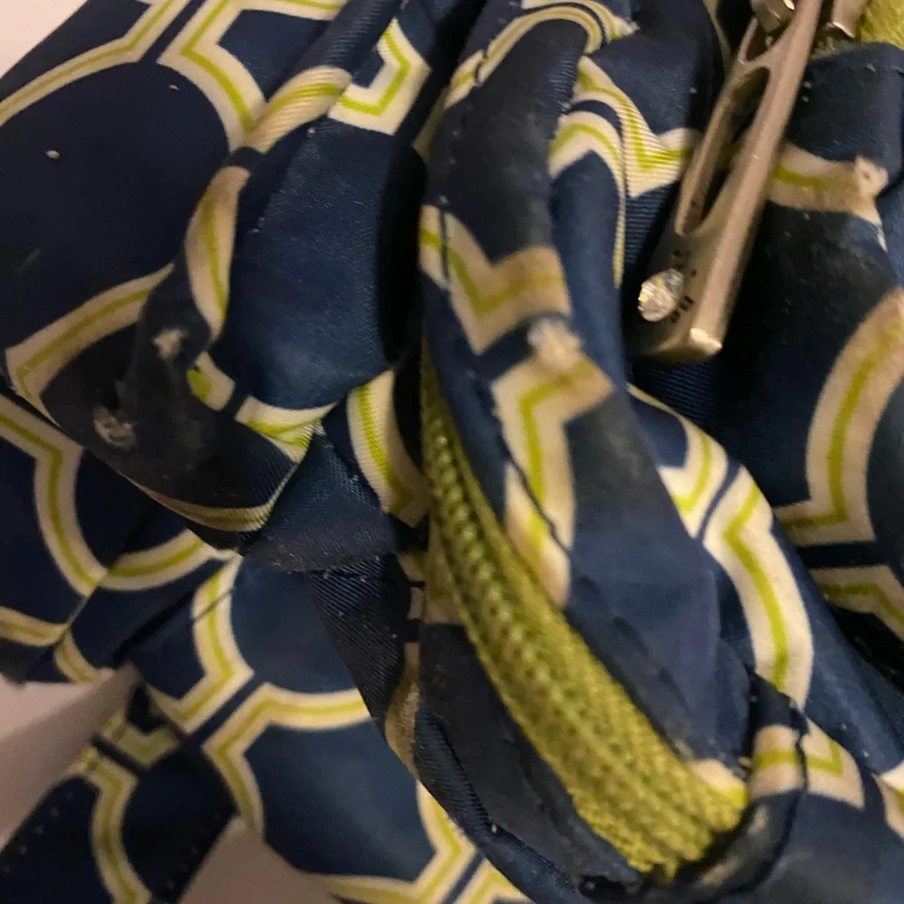 JuJuBe Backpack Green and Blue Diaper Bag Used
